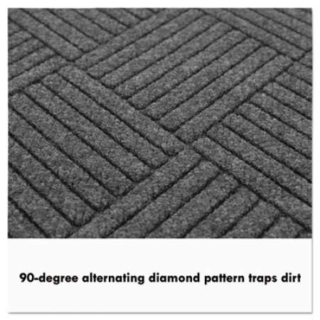 Guardian EcoGuard Diamond Floor Mat, Double Fan, 48 x 96, Charcoal (EGDDF040804)