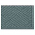 EcoGuard Diamond Floor Mats, Rectangular with Single Fan, Charcoal Gray Carpeted Surface, 96