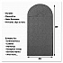 EcoGuard Diamond Floor Mats, Rectangular with Single Fan, Charcoal Gray Carpeted Surface, 96