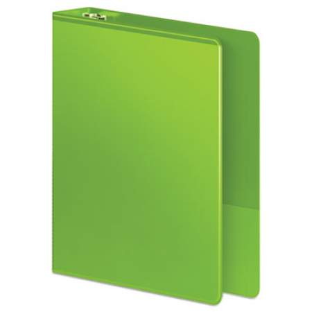 Wilson Jones Heavy-Duty Round Ring View Binder with Extra-Durable Hinge, 3 Rings, 1" Capacity, 11 x 8.5, Chartreuse (36314376)