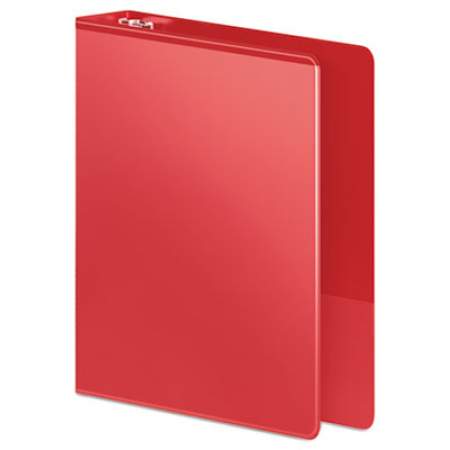 Wilson Jones Heavy-Duty D-Ring View Binder with Extra-Durable Hinge, 3 Rings, 1" Capacity, 11 x 8.5, Red (385141797)