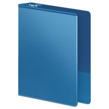 Wilson Jones Heavy-Duty Round Ring View Binder with Extra-Durable Hinge, 3 Rings, 1.5" Capacity, 11 x 8.5, PC Blue (363347462)