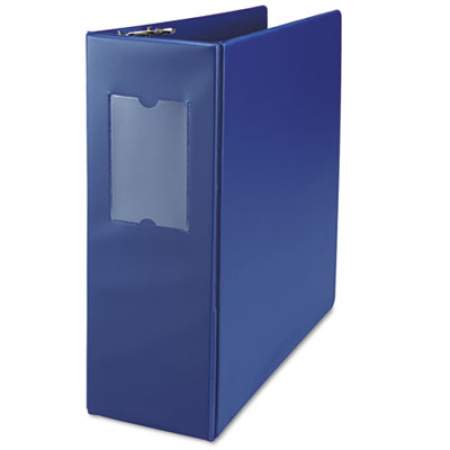 Universal Deluxe Non-View D-Ring Binder with Label Holder, 3 Rings, 4" Capacity, 11 x 8.5, Royal Blue (20705)