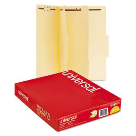 Universal Six-Section Classification Folders, 2 Dividers, Letter Size, Manila, 15/Box (10300)