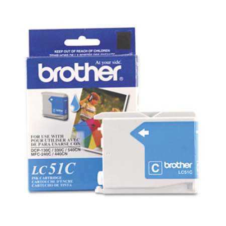 Brother LC51C Innobella Ink, 400 Page-Yield, Cyan