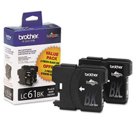 Brother LC612PKS Innobella Ink, 450 Page-Yield, Black, 2/Pack