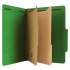 Universal Bright Colored Pressboard Classification Folders, 2 Dividers, Letter Size, Emerald Green, 10/Box (10302)