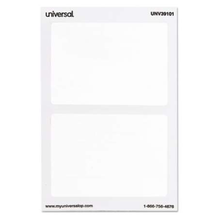 Universal Plain Self-Adhesive Name Badges, 3 1/2 x 2 1/4, White, 100/Pack (39101)