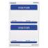 Universal "Visitor" Self-Adhesive Name Badges, 3 1/2 x 2 1/4, White/Blue, 100/Pack (39110)