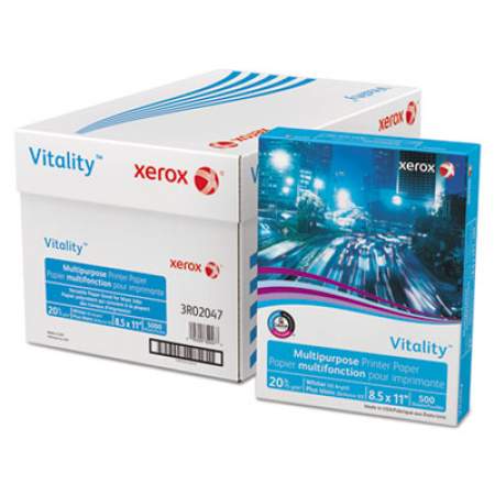 Xerox Vitality Multipurpose Print Paper, 92 Bright, 20 lb, 8.5 x 11, White, 500 Sheets/Ream, 10 Reams/Carton, 40 Cartons/Pallet (3R02047PLT)