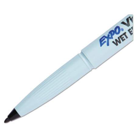 EXPO Vis--Vis Wet Erase Marker, Fine Bullet Tip, Black, Dozen (16001)