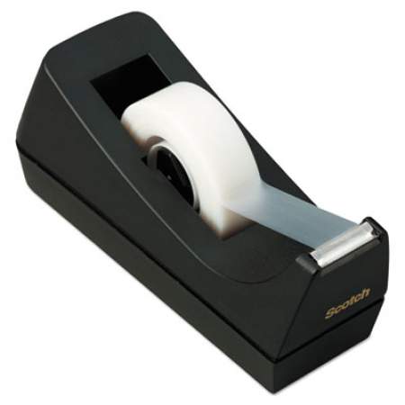 Scotch Desktop Tape Dispenser, Weighted Non-Skid Base, 1" Core, Black (C38BK)