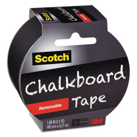 Scotch Chalkboard Tape, 3" Core, 1.88" x 5 yds, Black (1905RCBBLK)