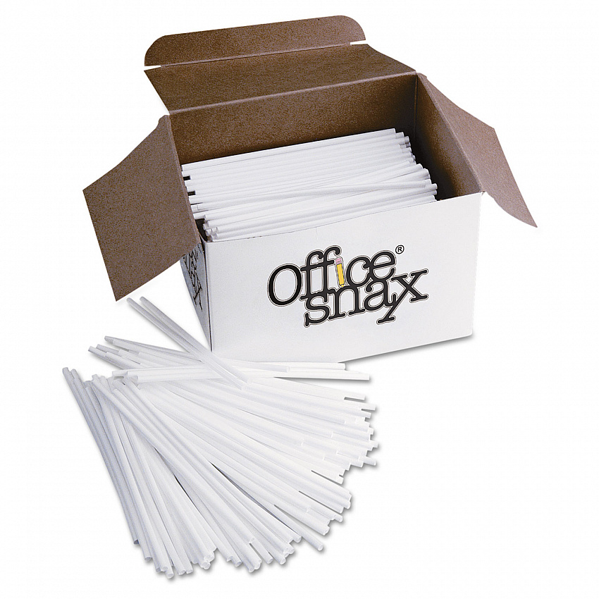 Plastic Stir Sticks, 5", White, 1,000/Box (STR5)