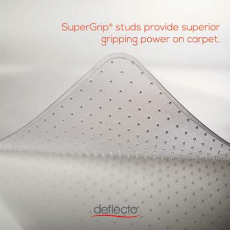 deflecto SuperMat Frequent Use Chair Mat, Medium Pile Carpet, Flat, 46 x 60, Rectangle, Clear (CM14443F)