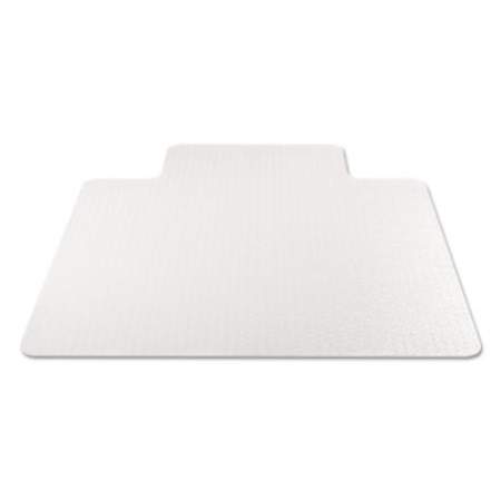 deflecto EconoMat Occasional Use Chair Mat for Low Pile Carpet, 45 x 53, Wide Lipped, Clear (CM11232)