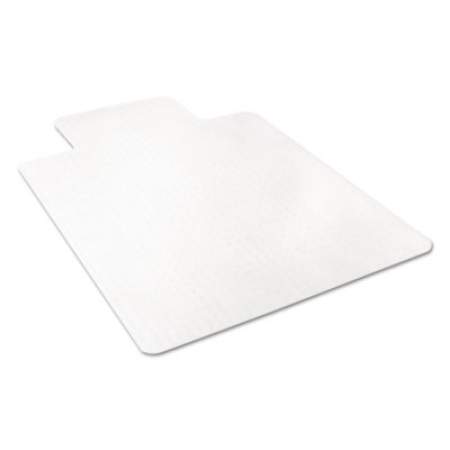 deflecto EconoMat Occasional Use Chair Mat for Low Pile Carpet, 45 x 53, Wide Lipped, Clear (CM11232)