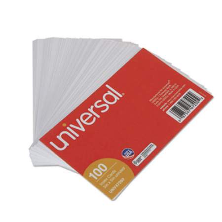 Universal Unruled Index Cards, 3 x 5, White, 100/Pack (47200)