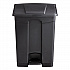 Large Capacity Plastic Step-On Receptacle, 17 gal, Plastic, Black (9922BL)