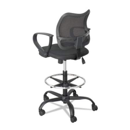 Safco Vue Series Mesh Extended-Height Chair, Supports Up to 250 lb, 23" to 33" Seat Height, Black Fabric (3395BL)