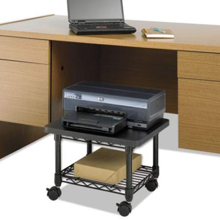 Safco Underdesk Printer/Fax Stand, One-Shelf, 19w x 16d x 13.5h, Black (5206BL)