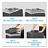 Canmeleon Recessed Panel Receptacles, Side-Open, 38 gal, Polyethylene, Black (9476BL)