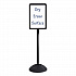 WriteWay Two-Sided Dry Erase Standing Message Sign, White 14.25