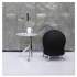Safco Zenergy Ball Chair, Backless, Supports Up to 250 lb, Black Fabric Seat, Silver Base (4750BL)