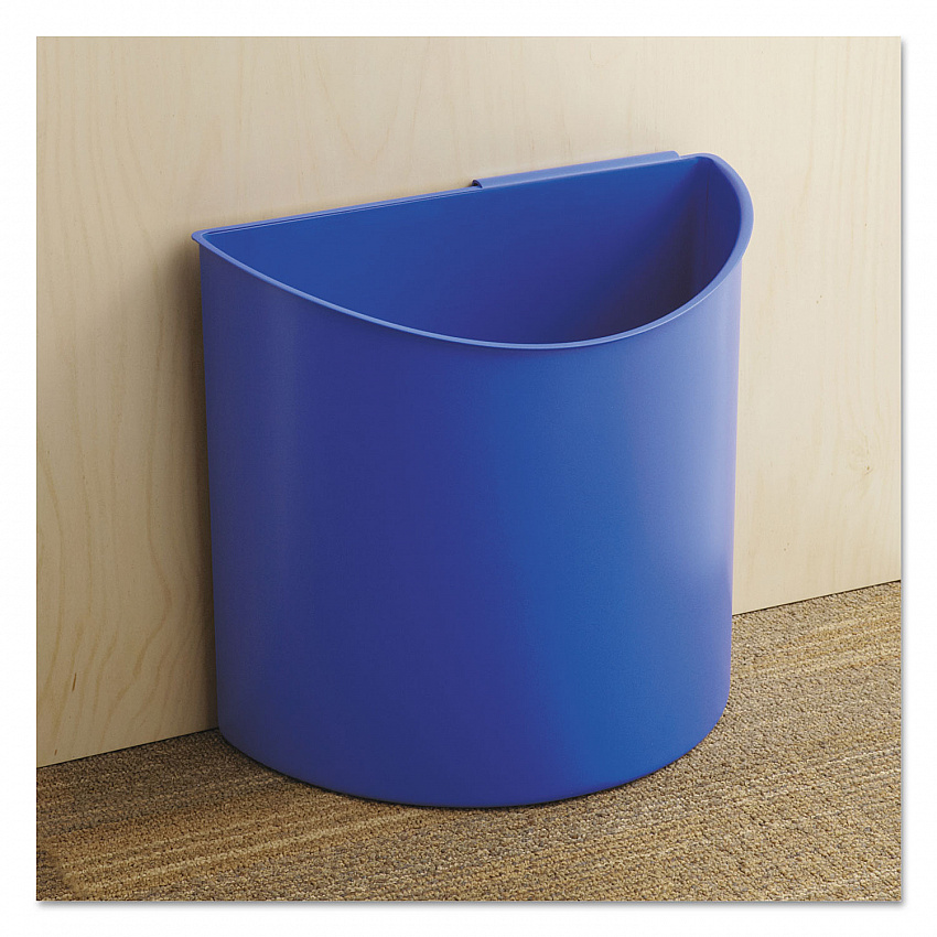 Desk-Side Recycling Receptacle, 3 gal, Plastic, Black/Blue (9927BB)