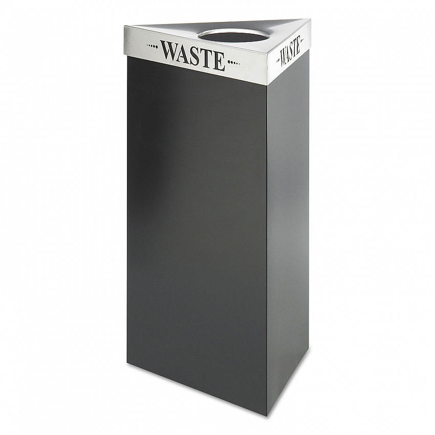Trifecta Waste Receptacle Lid, Laser Cut "WASTE" Inscription, 20w x 20d x 3h, Stainless Steel (9560WA)