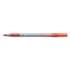 BIC Round Stic Grip Xtra Comfort Ballpoint Pen, Stick, Fine 0.8 mm, Red Ink, Gray/Red Barrel, Dozen (GSFG11RD)