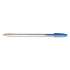 BIC Cristal Xtra Smooth Ballpoint Pen, Stick, Medium 1 mm, Blue Ink, Clear Barrel, Dozen (MS11BE)