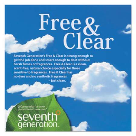 Seventh Generation Free and Clear Baby Wipes, Unscented, White, 64/Pack (34208)
