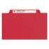 Smead Eight-Section Pressboard Top Tab Classification Folders with SafeSHIELD Fasteners, 3 Dividers, Legal Size, Bright Red, 10/Box (19095)