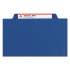 Smead Eight-Section Pressboard Top Tab Classification Folders with SafeSHIELD Fasteners, 3 Dividers, Legal Size, Dark Blue, 10/Box (19096)