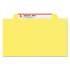 Smead Colored Top Tab Classification Folders, 1 Divider, Letter Size, Yellow, 10/Box (13704)