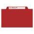 Smead Colored Top Tab Classification Folders, 2 Dividers, Letter Size, Red, 10/Box (14003)