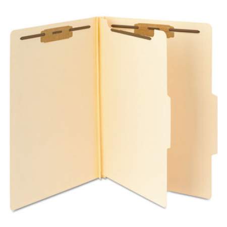 Smead Manila Four- and Six-Section Top Tab Classification Folders, 1 Divider, Legal Size, Manila, 10/Box (18700)