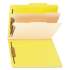 Smead Colored Top Tab Classification Folders, 2 Dividers, Letter Size, Yellow, 10/Box (14004)
