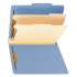 Smead Colored Top Tab Classification Folders, 2 Dividers, Letter Size, Blue, 10/Box (14001)