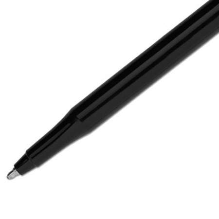 Paper Mate Eraser Mate Ballpoint Pen, Stick, Medium 1 mm, Black Ink, Black Barrel, Dozen (3930158)