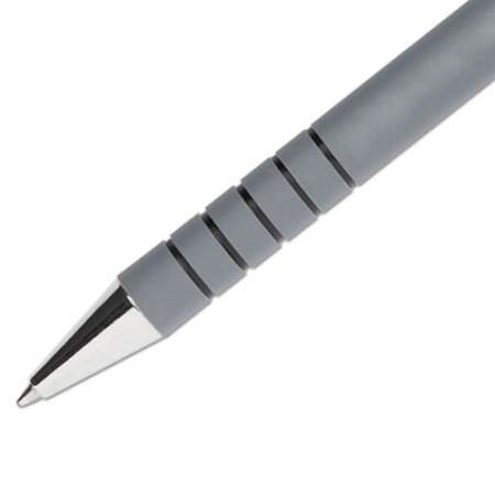 Paper Mate FlexGrip Ultra Ballpoint Pen, Retractable, Fine 0.8 mm, Black Ink, Gray/Black Barrel, Dozen (9580131)
