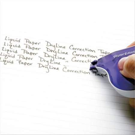 Paper Mate Liquid Paper DryLine Correction Tape, Non-Refillable, 1/6" x 472", 2/Pack (6137206)