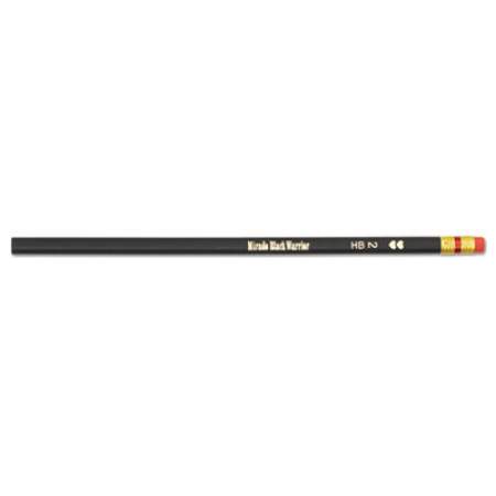 Paper Mate Mirado Black Warrior Pencil, HB (#2), Black Lead, Black Matte Barrel, Dozen (2254)