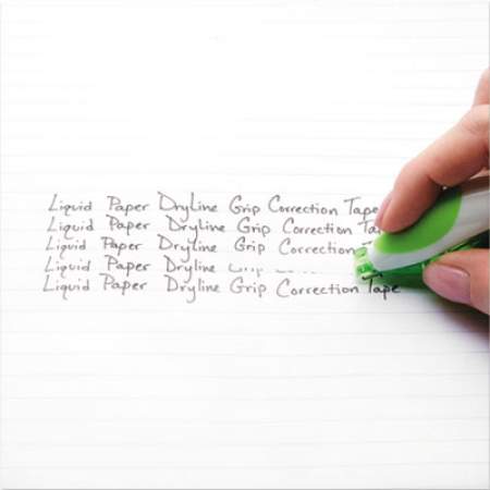 Paper Mate Liquid Paper DryLine Grip Correction Tape, Non-Refillable, 1/5" x 335", 2/Pack (662415)