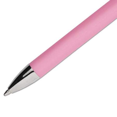 Paper Mate Write for Hope Edition FlexGrip Elite Ballpoint Pen, Retractable, Medium 1 mm, Black Ink, Pink Barrel, Dozen (70672)