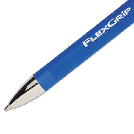 Paper Mate FlexGrip Elite Ballpoint Pen, Retractable, Medium 1 mm, Blue Ink, Blue Barrel, Dozen (85581)