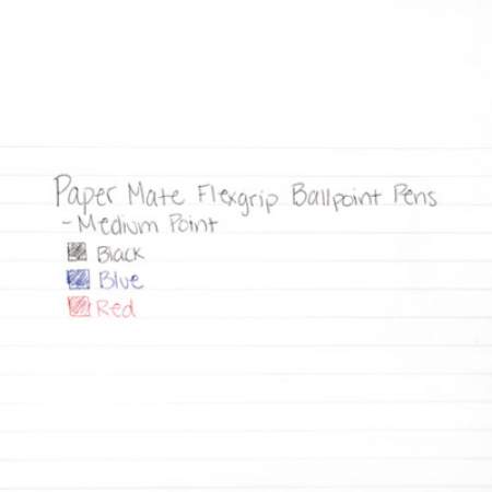 Paper Mate FlexGrip Elite Ballpoint Pen, Stick, Medium 1 mm, Blue Ink, Blue Barrel, Dozen (85586)