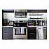 Onyx Breakroom Organizers, 3 Compartments, 6 x 6 x 18, Steel Mesh, Black (3290BL)