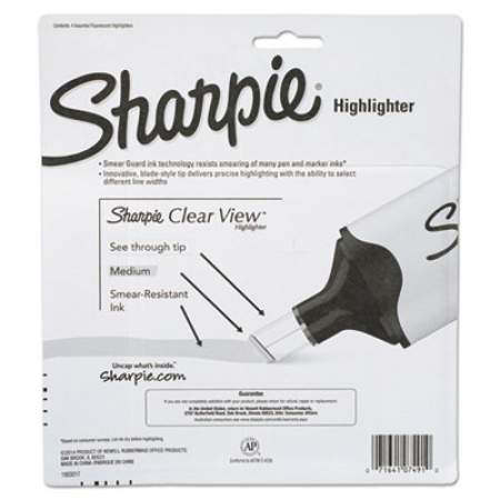 Sharpie Clearview Tank-Style Highlighter, Assorted Ink Colors, Chisel Tip, Assorted Barrel Colors, 4/Set (1912769)